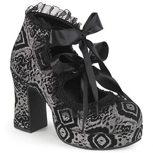 Harmaa 9,5 cm DemoniaCult GOTHIKA-53 gootti platform kengt