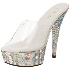 Hopea Strassikoristeet 15,5 cm BEJEWELED-601DM Tohveli Platform Kengt