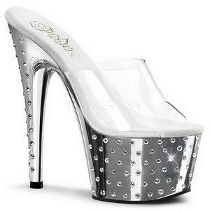 Hopea Strassikoristeet Platform 18 cm STARDUST-701 Korkeakorkoiset Muulit Kengt