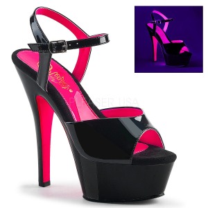 Kiiltonahka 15 cm KISS-209TT Sandaalit Neon Platform