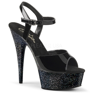 Kiiltonahka 15 cm Pleaser DELIGHT-609MG kimallus platform korkokengt naisten
