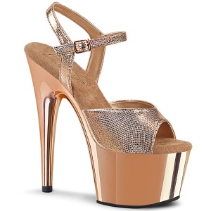 Kultaiset kromi platform 18 cm ADORE-709 pleaser korkokengät