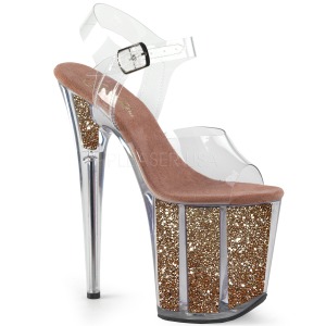 Kupari 20 cm FLAMINGO-808G Glitter Platform Korkokengill