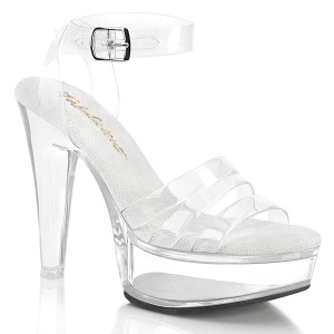 Lpinkyv 13 cm MARTINI-505 Valkoiset korkeakorkoiset sandaalit naisten