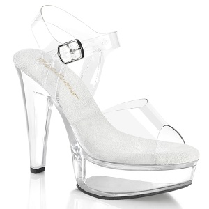 Lpinkyv 13 cm MARTINI-508 Valkoiset korkeakorkoiset sandaalit naisten