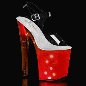 Lpinkyv 20 cm DISCOLITE-808 strippari kengt tankotanssi sandaletit LED hehkulamppu
