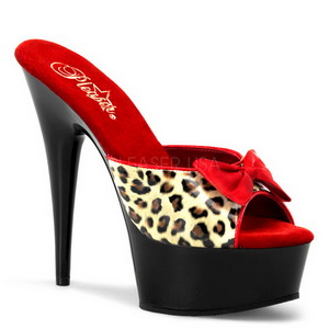 Leopardi 15 cm Pleaser DELIGHT-601-6 Puukengt Platform