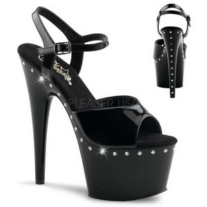 Musta 18 cm Pleaser ADORE-709LS Korkosandaalit