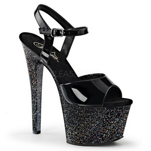 Musta 18 cm SKY-309MG Glitter Platform Korkokengill