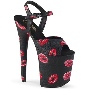 Musta 20 cm FLAMINGO-809KISSES pleaser korkokengt platform