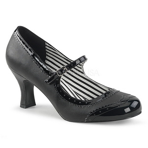 Musta Keinonahka 7,5 cm JENNA-06 suuret koot avokkaat kengät