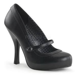 Musta Keinonahkaiset 12 cm retro vintage CUTIEPIE-02 avokkaat mary jane kengät piilotettu platform