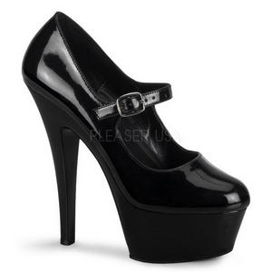 Musta Kiiltonahka 15 cm KISS-280 naisten kengt korkeat korko