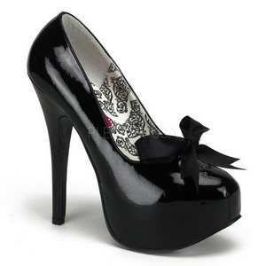 Musta Lakatut 14,5 cm Burlesque TEEZE-12 naisten kengät korkeat korko