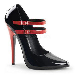 Musta Punaiset 15 cm DOMINA-442 naisten kengt korkeat korko
