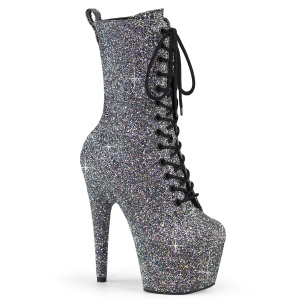 Musta glitterit 18 cm ADORE-1040GR korolliset korkokenk nilkkurit platform