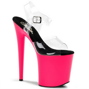 Neon Pinkit 20 cm Pleaser FLAMINGO-808UV Korkokengt Platform