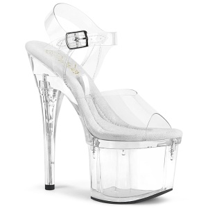 Perspex platform 18 cm TREASURE-708EST pleaser korkokengt lpinkyv