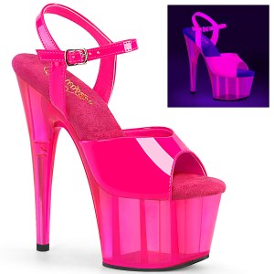 Pinkit 18 cm ADORE-709UVT Neon Platform Korkeakorkoiset Sandaalit