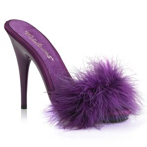 Purppura 13 cm POISE-501F Marabou Hyhenet Puu Kengt