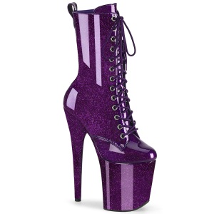 Purppura glitterit 20 cm korolliset korkokenk nilkkurit platform