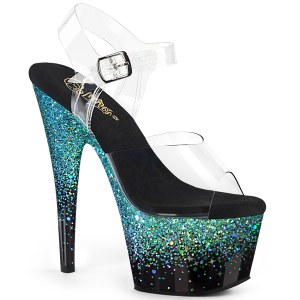 Siniturkoosi 18 cm ADORE-708SS glitter platform sandaalit naisten