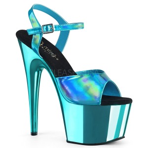 Siniturkoosi 18 cm ADORE-709HGCH Hologrammi platform korkokengt naisten