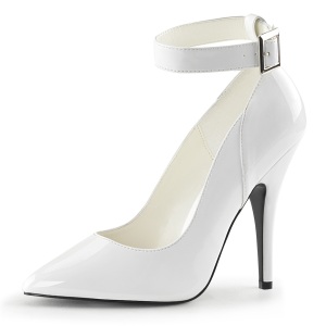 Valkoiset Lakatut 13 cm SEDUCE-431 Avokkaat stilettos miehille