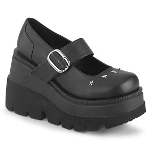 Vegan 11,5 cm SHAKER-23 vaihtoehtoinen kengät paksupohjaiset musta