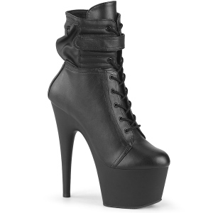 Vegan 18 cm ADORE platform nauhalliset nilkkurit musta