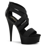 Musta joustava nauha 15 cm DELIGHT-669 korokepohjaiset pleaser keng�t