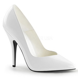 Valkoiset Kiiltonahka 13 cm SEDUCE-420V ter�v�k�rkiset avokkaat