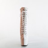 ADORE-1040TT 18 cm pleaser korkonilkkurit strassi punastua valkoiset
