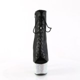 BEJ-1016-7 - 18 cm pleaser korkonilkkurit strassi musta