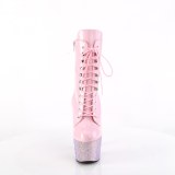 BEJ-1020-7 - 18 cm pleaser korkonilkkurit strassi vaaleanpunaiset