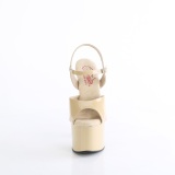 Beige 18 cm PASSION-709 pleaser piikkikorko sandaalit
