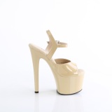 Beige 18 cm PASSION-709 pleaser piikkikorko sandaalit