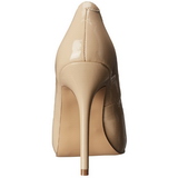 Beige Lakatut 13 cm AMUSE-20 tervkrkiset ja piikkikorkoiset avokkaat