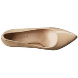 Beige Lakatut 13 cm AMUSE-20 tervkrkiset ja piikkikorkoiset avokkaat