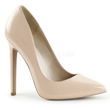 Beige Lakatut 13 cm SEXY-20 tervkrkiset ja piikkikorkoiset avokkaat