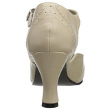 Beiget Keinonahkaiset 7,5 cm retro vintage FLAPPER-26 Naisten kengt avokkaat