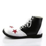 CLOWN-02 funtasma unisex klovni kengt ja sirkuskengt musta valkoiset