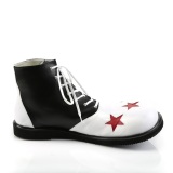 CLOWN-02 funtasma unisex klovni kengt ja sirkuskengt musta valkoiset