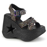 Glitter 13 cm Demonia DYNAMITE-02 lolita sandaalit kiilakorkosandaalit
