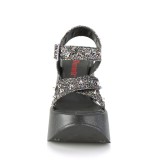 Glitter 13 cm DemoniaCult DYNAMITE-02 lolita sandaalit kiilakorkosandaalit