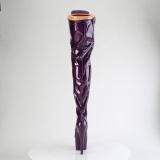 Glitter 18 cm ADORE-3020GP Violetti nauhalliset ylipolvensaappaat korkokengt