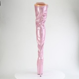 Glitter 20 cm ADORE-3020GP Vaaleanpunaiset nauhalliset ylipolvensaappaat korkokengt