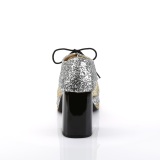 Glitter GLAMROCK-02 parittaja kengt 70-luvun disco miesten nauhakengt platform kullanvriset