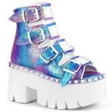 Glitter Vegan 9 cm ASHES-70 lolita platform korkoiset nilkkurit naiset