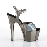 Harmaa 18 cm ADORE-709HGCH Hologrammi platform korkokengt naisten